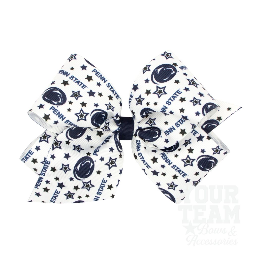 King Penn State Logo Print Hair Bow - PENN STATE