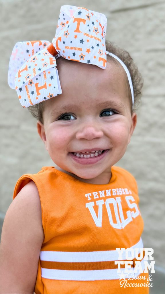 King Tennessee Logo Print Hair Bow
