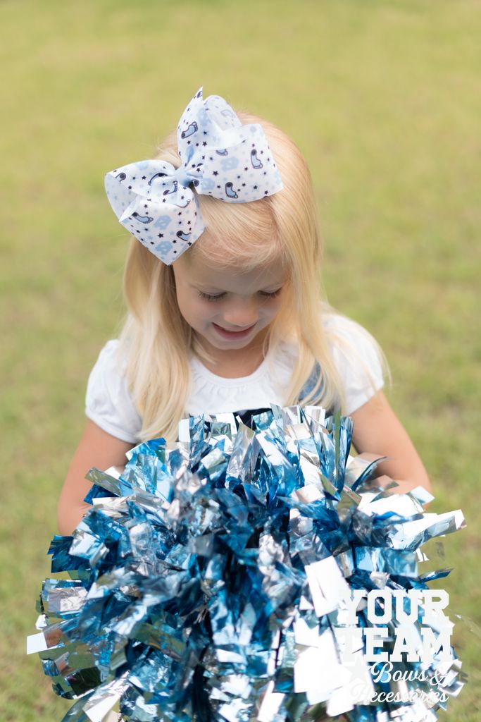 King North Carolina Logo Print Hair Bow
