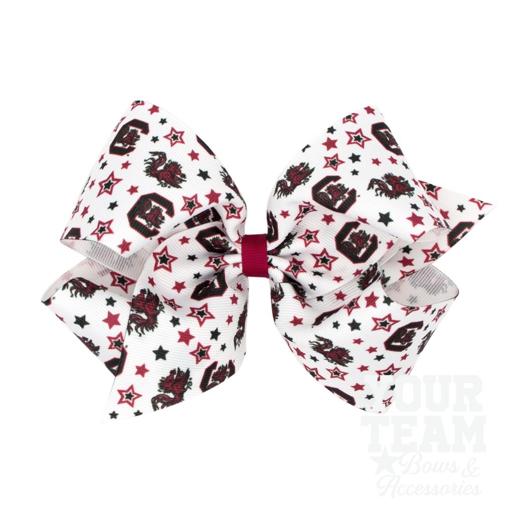 King South Carolina Logo Print Hair Bow - SOUTH CAROLINA