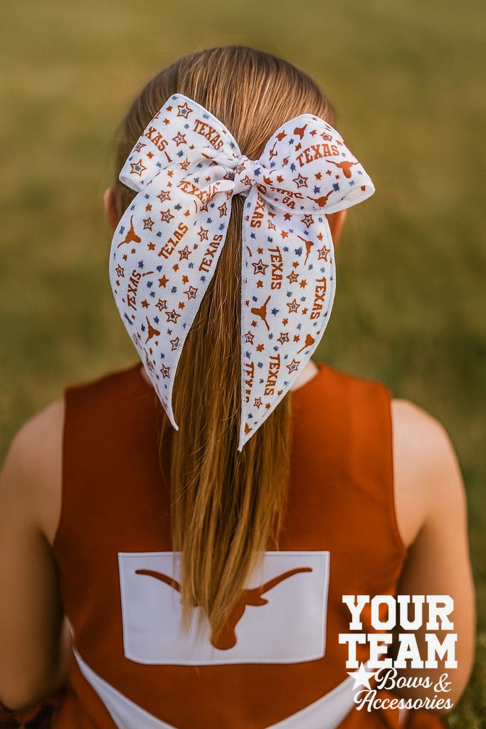 King University of Texas Logo Print Whimsy Tail Hair Bow