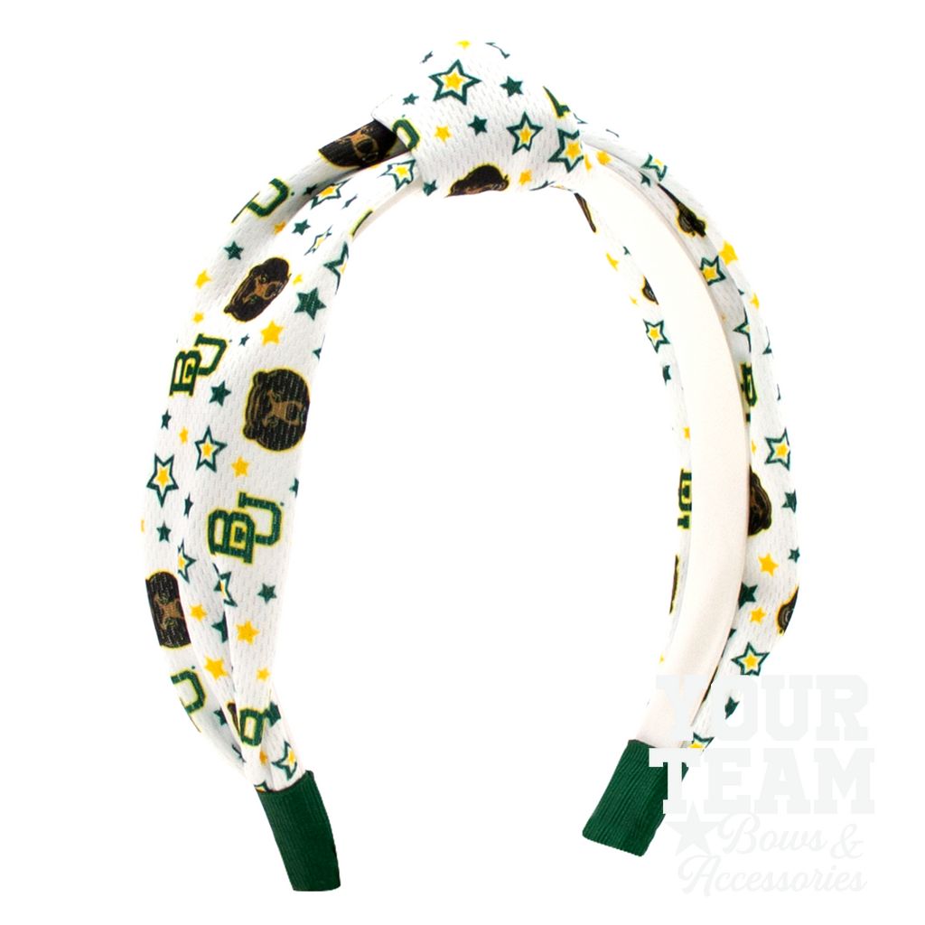 Soft Textured Logo Print Baylor Knot Headband - BAYLOR