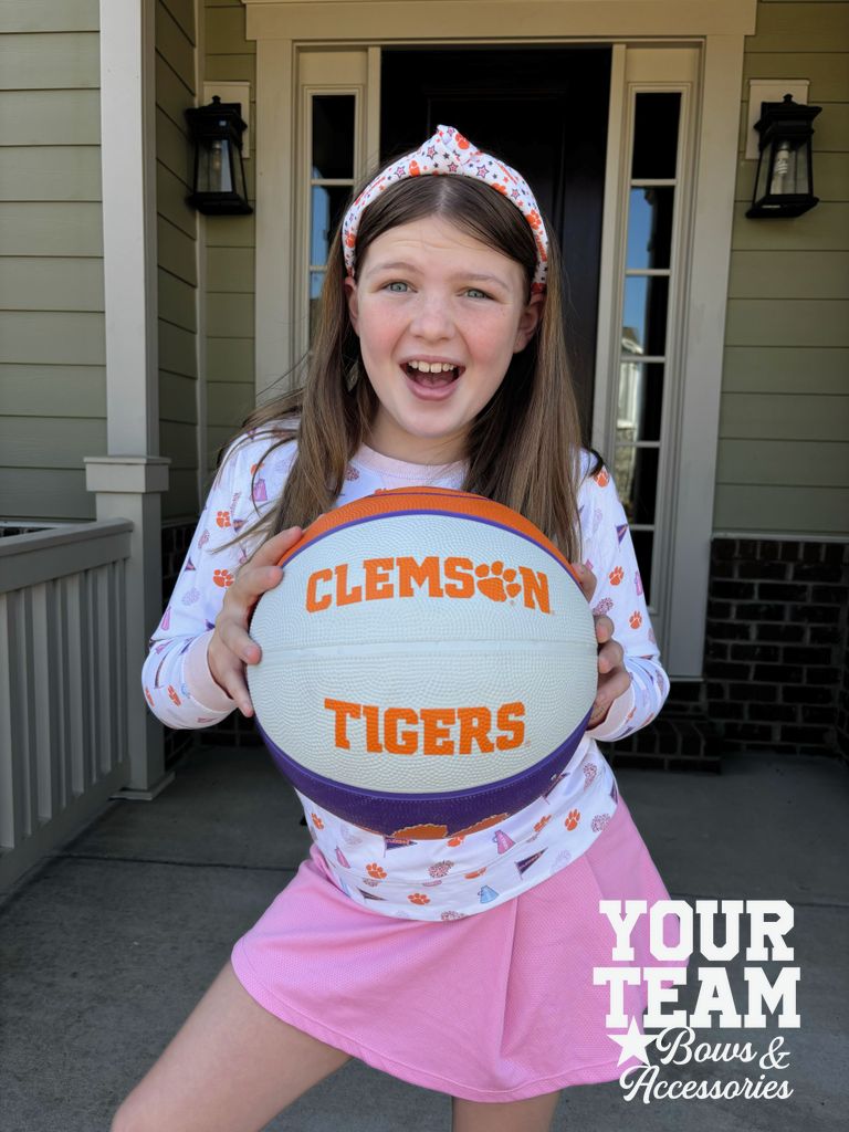 Soft Textured Logo Print Clemson Knot Headband
