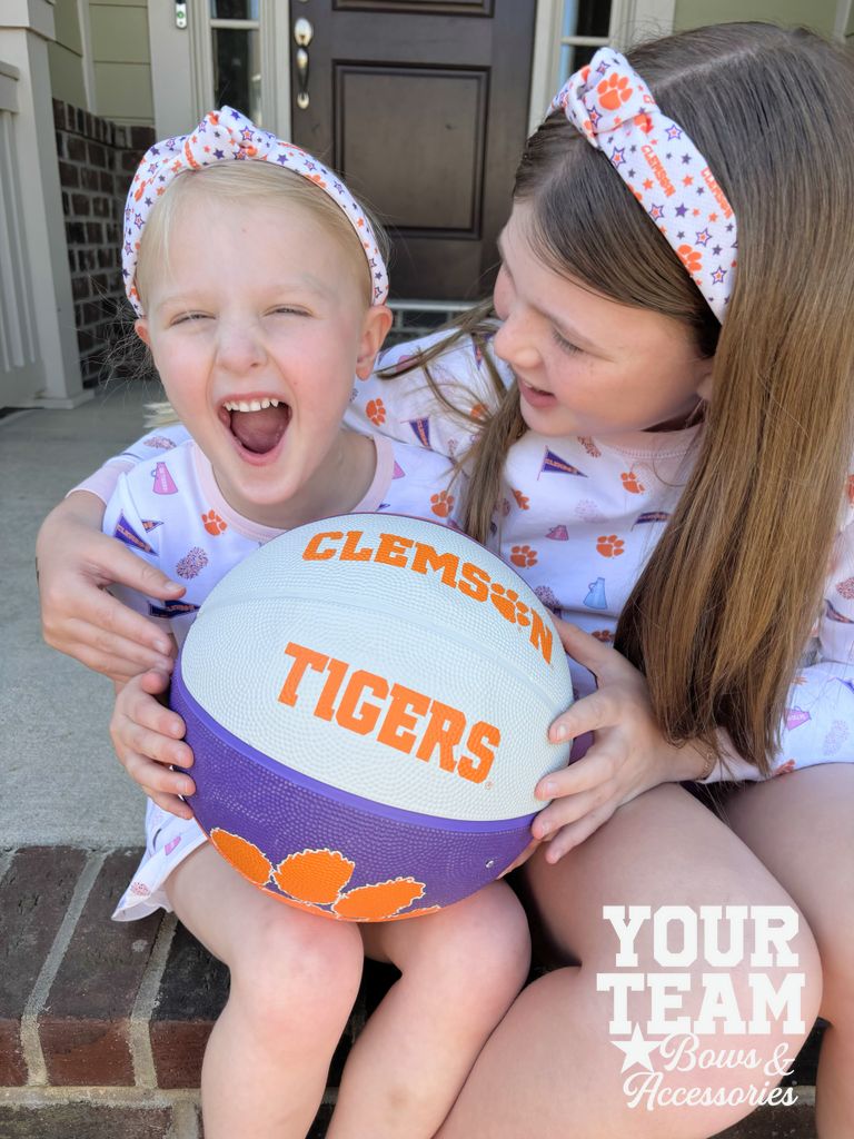 Soft Textured Logo Print Clemson Knot Headband