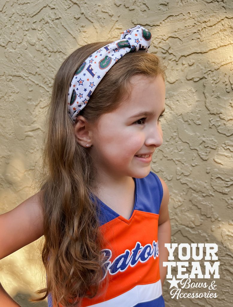 Soft Textured Logo Print Florida Knot Headband