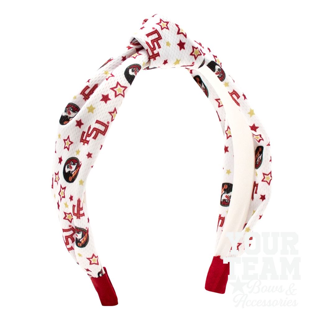 Soft Textured Logo Print Florida State Knot Headband - FLORIDA STATE