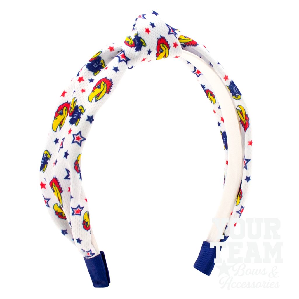 Soft Textured Logo Print Kansas Knot Headband - KANSAS