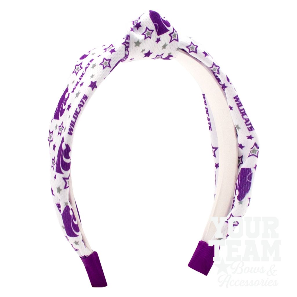 Soft Textured Logo Print Kansas State Knot Headband - KANSAS STATE UNIVERSITY