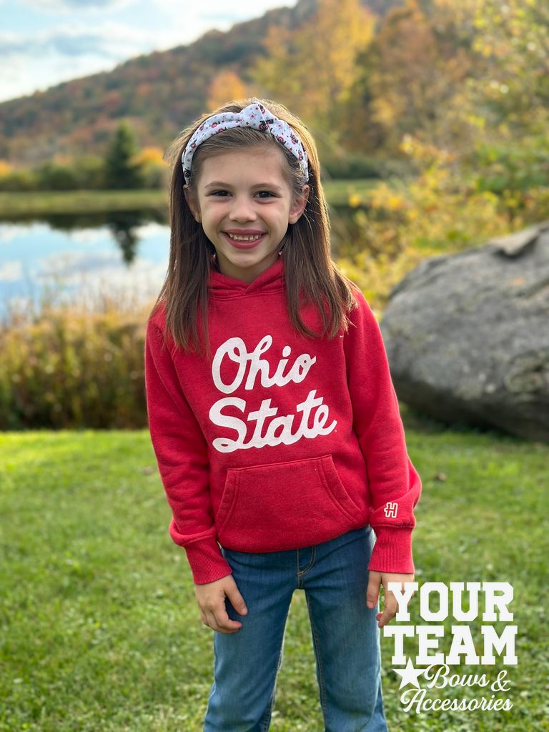 Soft Textured Logo Print Ohio State Knot Headband