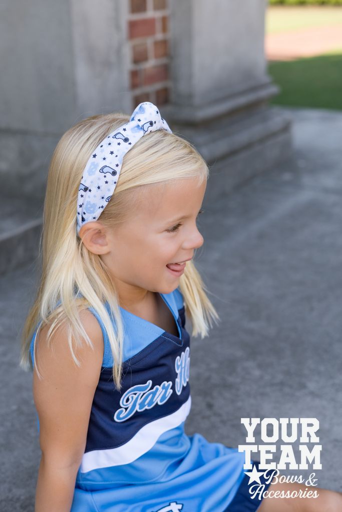 Soft Textured Logo Print North Carolina Knot Headband