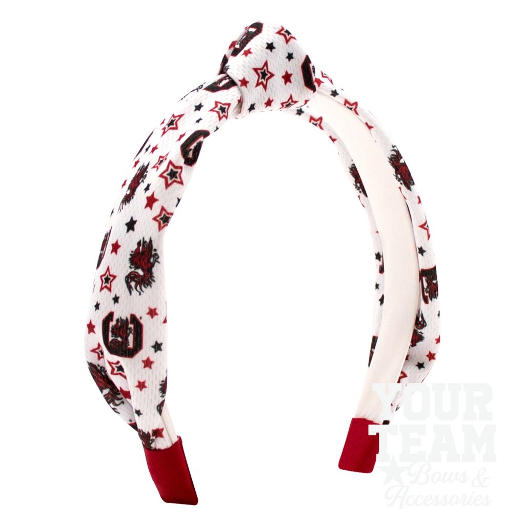Soft Textured Logo Print South Carolina Knot Headband - SOUTH CAROLINA