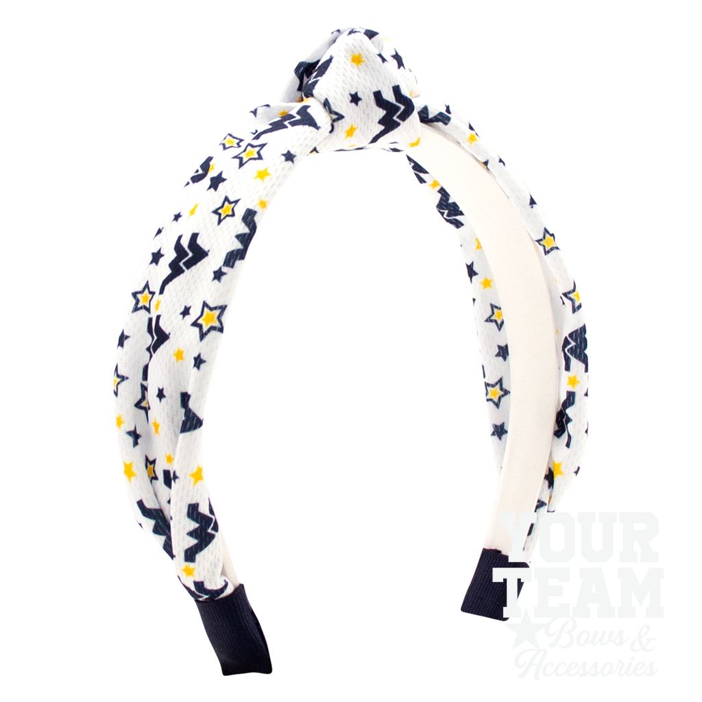 Soft Textured Logo Print West Virginia Knot Headband - WEST VIRGINIA