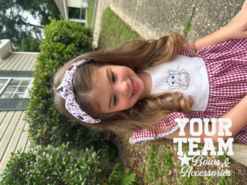 Soft Textured Logo Print Alabama Knot Headband