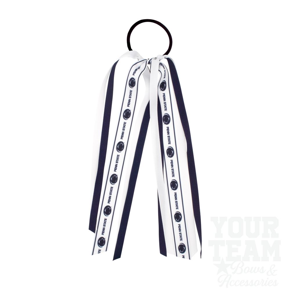 Penn State Logo Print Streamer Ribbons on Ponytail - PENN STATE