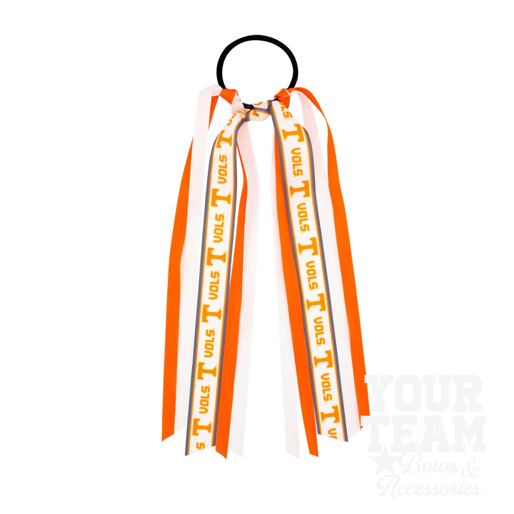 Tennessee Logo Print Streamer Ribbons on Ponytail - UNIVERSITY OF TENNESSEE
