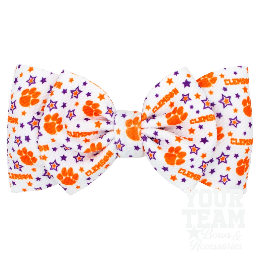 Soft Textured Logo Print Clemson Baby Band - CLEMSON