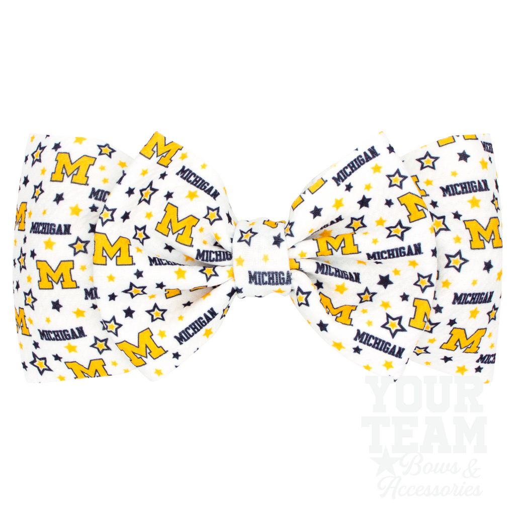 Soft Textured Logo Print Michigan Baby Band - MICHIGAN