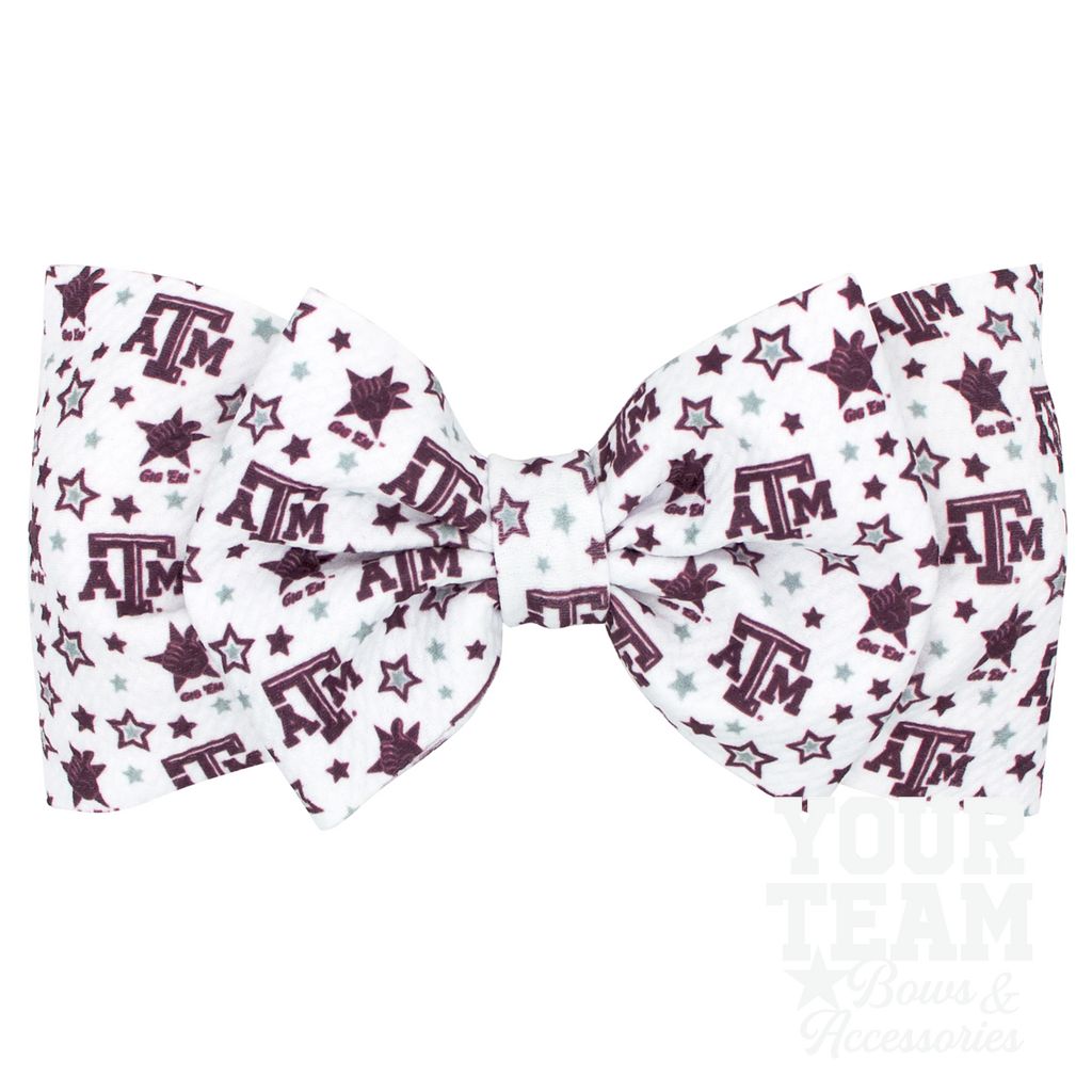 Soft Textured Logo Print Texas A&M Baby Band - TEXAS A&M