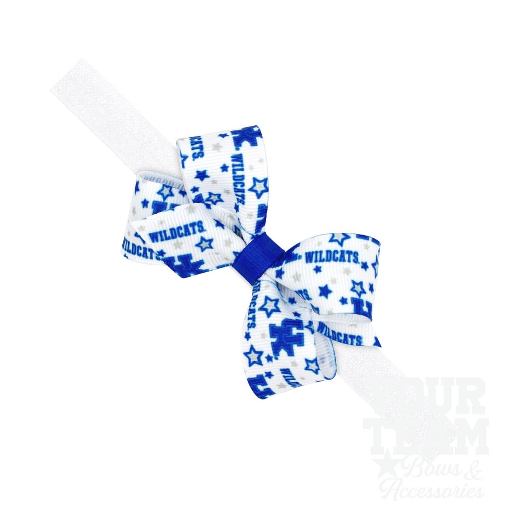 Mini Kentucky Logo Print Hair Bow on Baby Band - KENTUCKY / ONE SIZE
