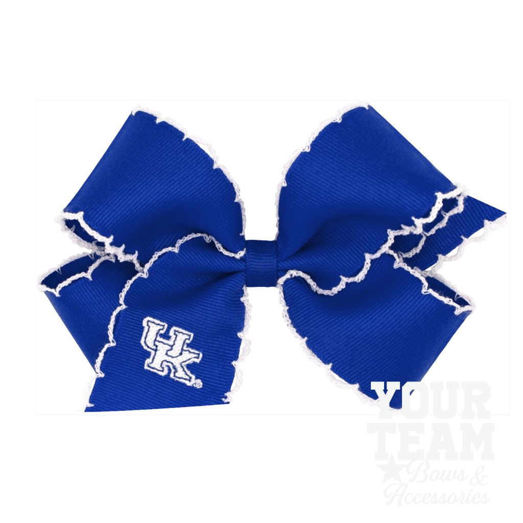 Medium Kentucky Moonstitch Embroidered Hair Bow - KENTUCKY