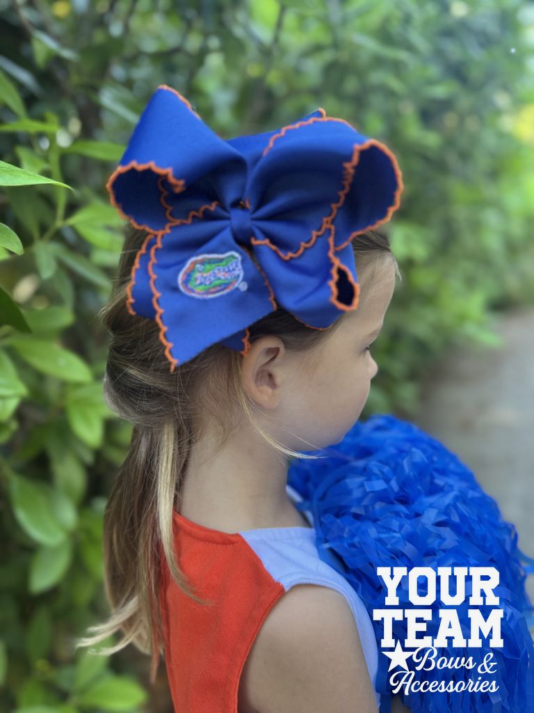 King Florida Moonstitch Embroidered Hair Bow