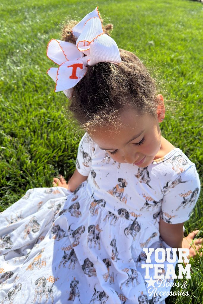 King Tennessee Moonstitch Embroidered Hair Bow