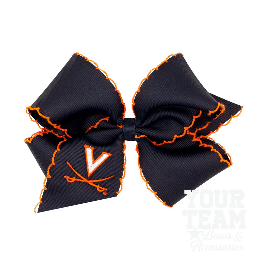 King Virginia Moonstitch Embroidered Hair Bow - VIRGINIA