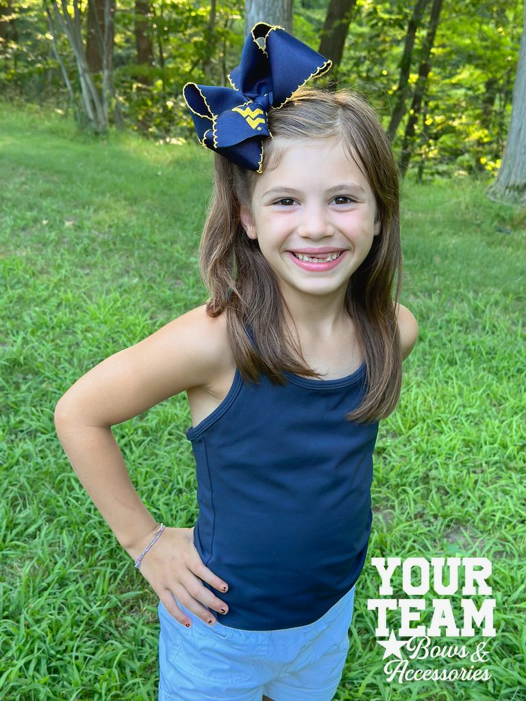 King West Virginia Moonstitch Embroidered Hair Bow