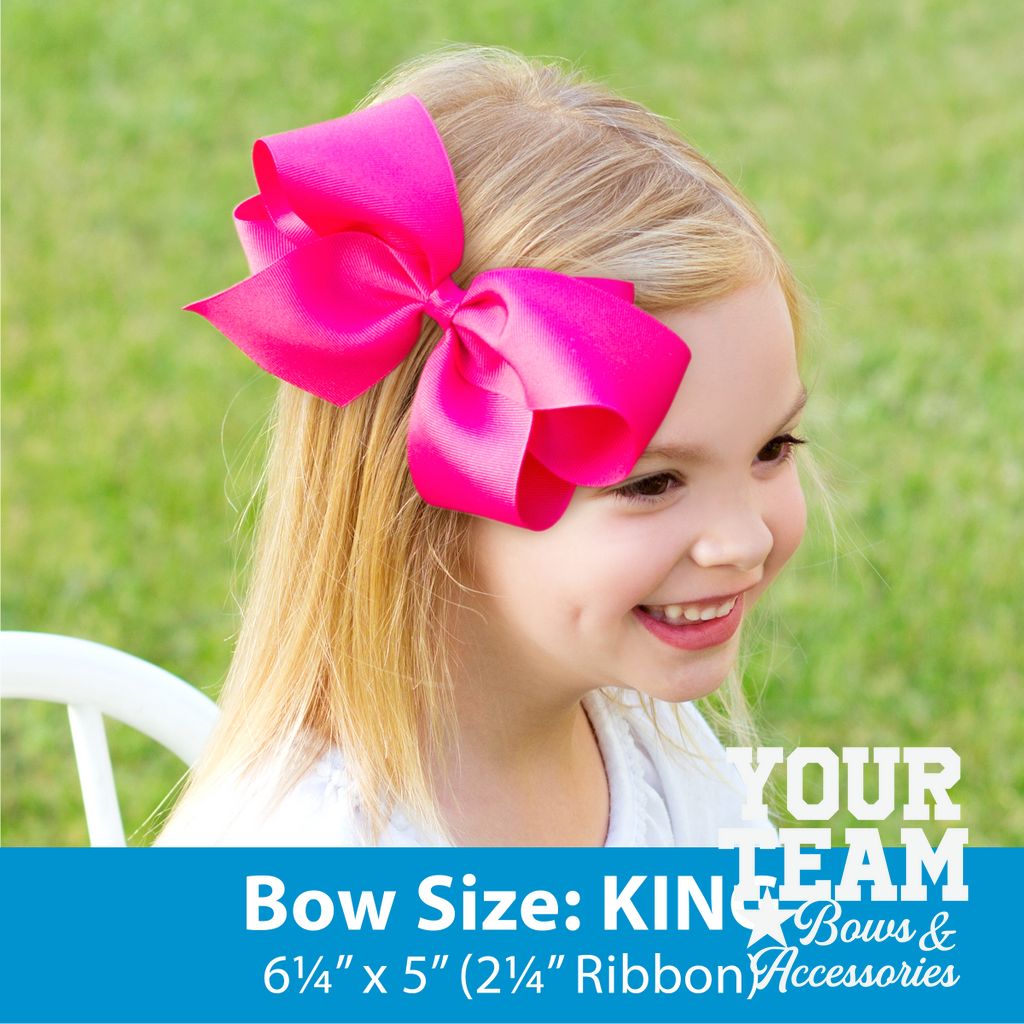 King Auburn Logo Print Hair Bow