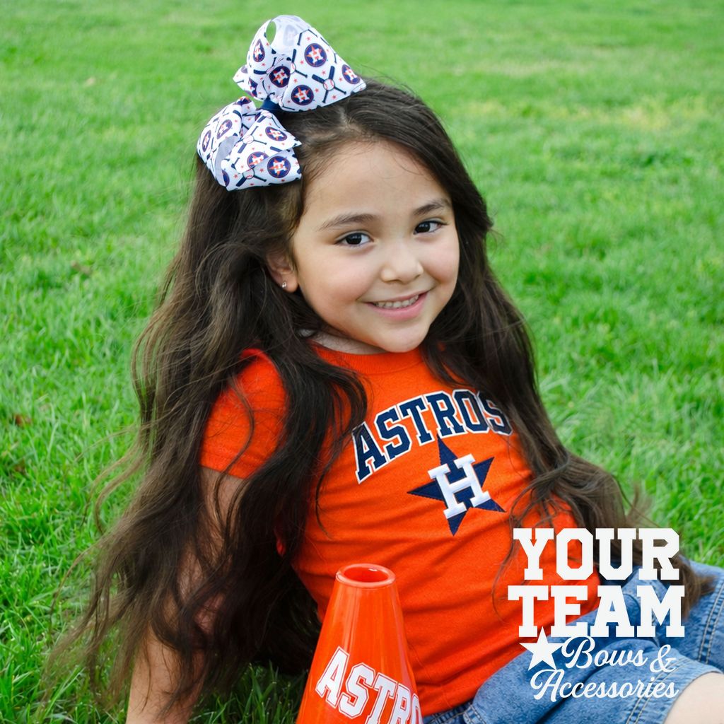 King Texas Rangers Logo Print Grosgrain Hair Bow