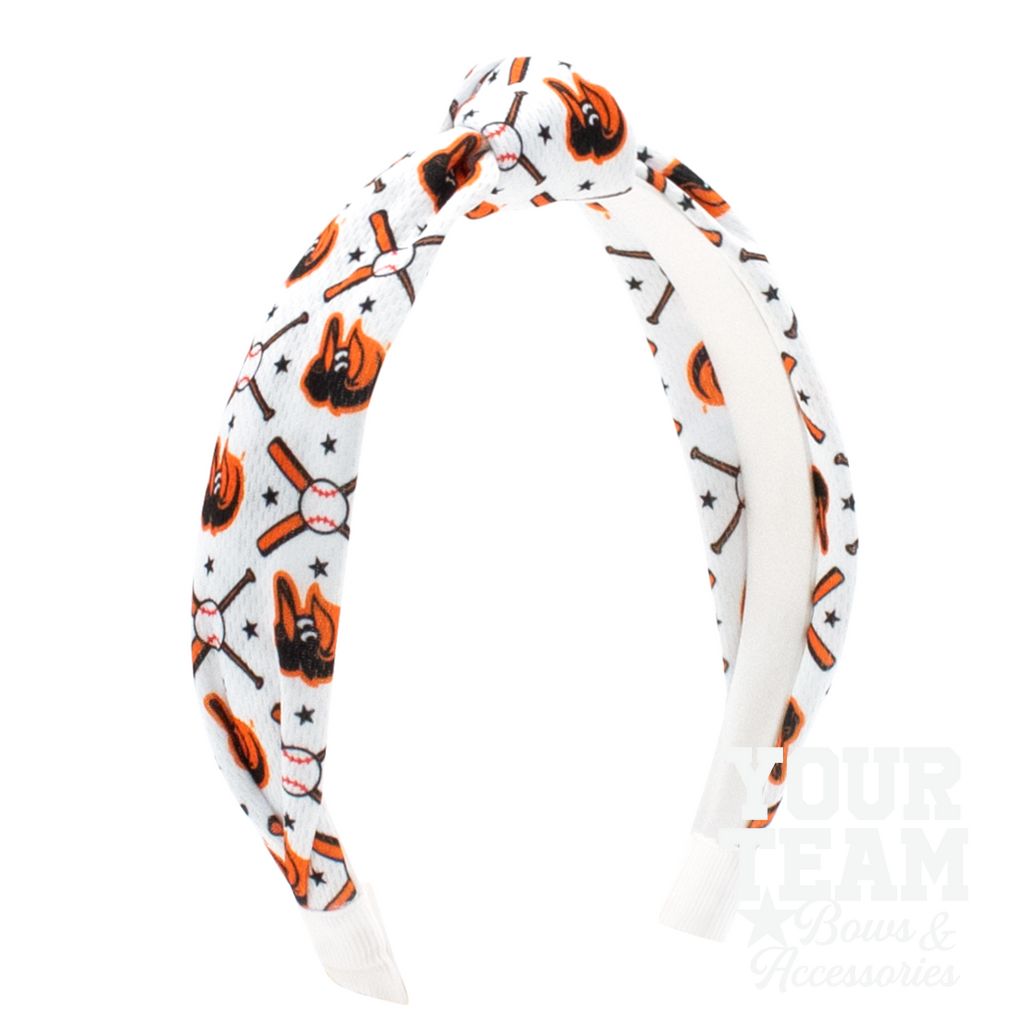 Baltimore Orioles Logo Print Knot Headband - BALTIMORE ORIOLES