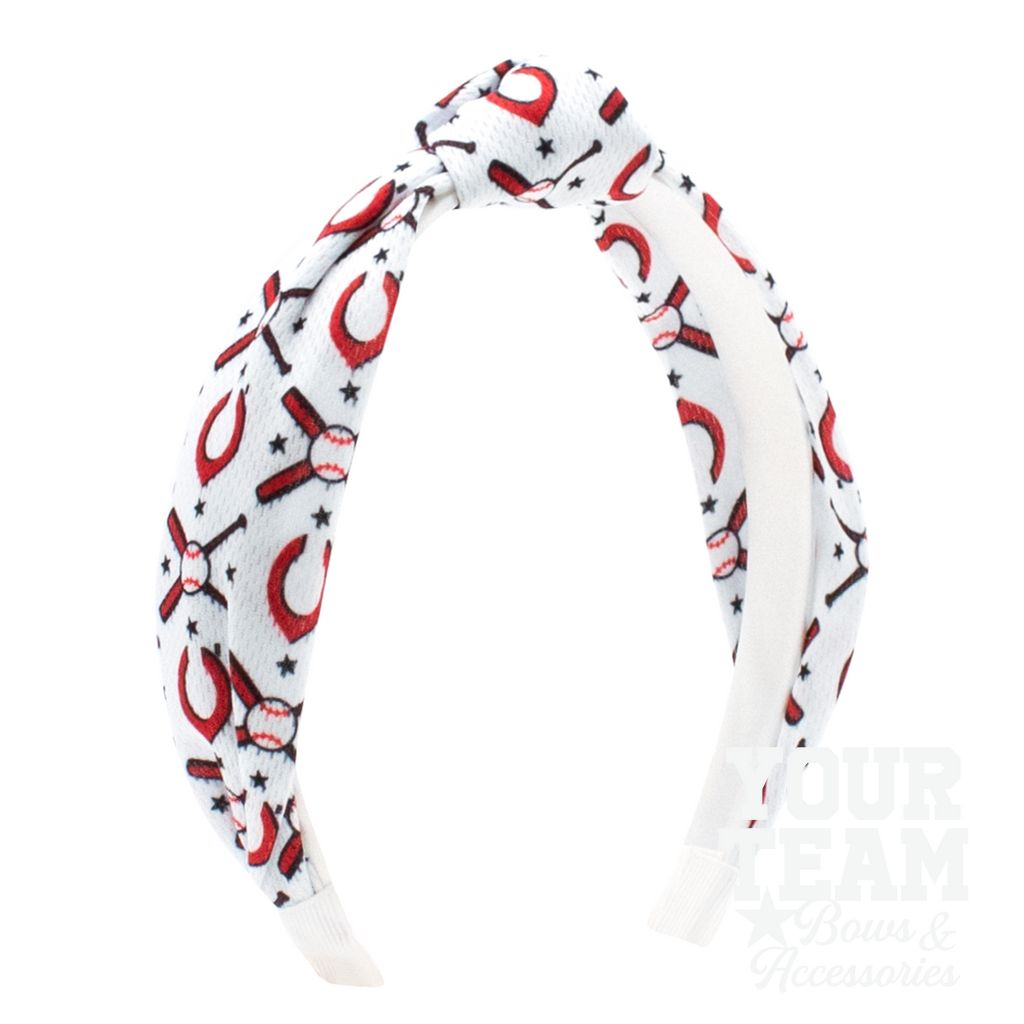 Cincinnati Reds Logo Print Knot Headband - CINCINNATI REDS