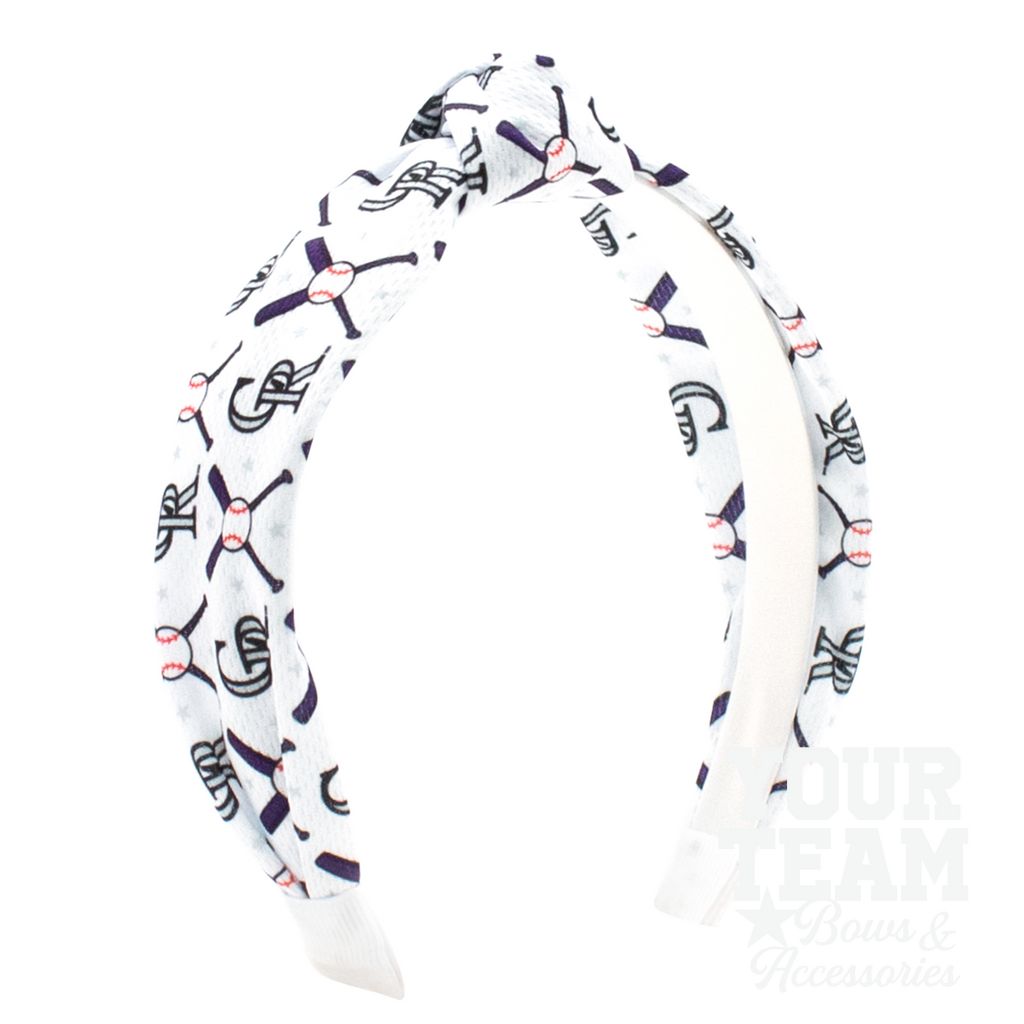 Colorado Rockies Logo Print Knot Headband - COLORADO ROCKIES