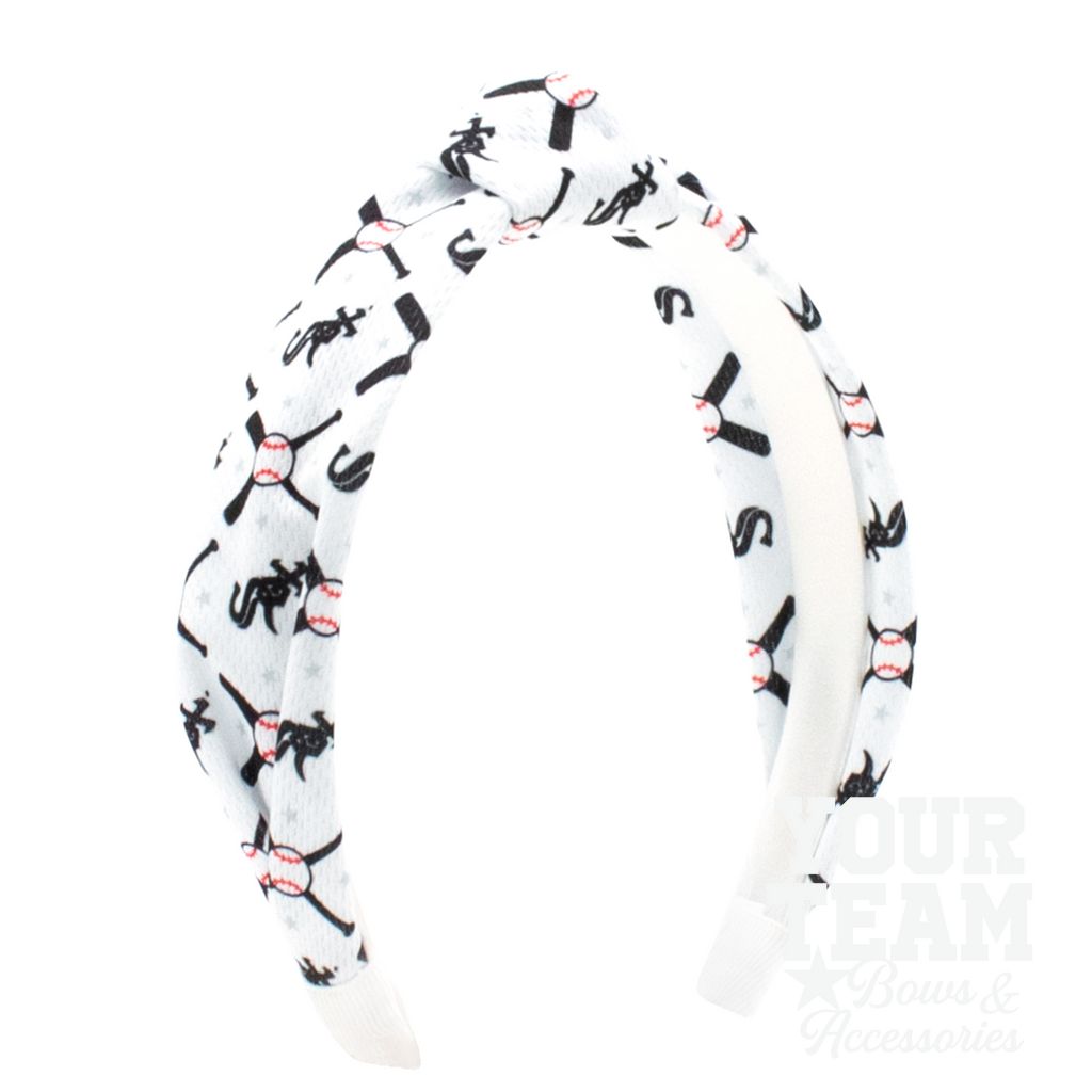Chicago White Sox Logo Print Knot Headband - CHICAGO WHITE SOX
