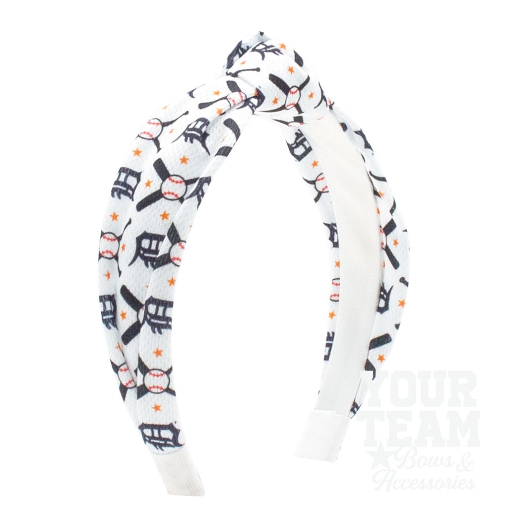 Detroit Tigers Logo Print Knot Headband - DETROIT TIGERS