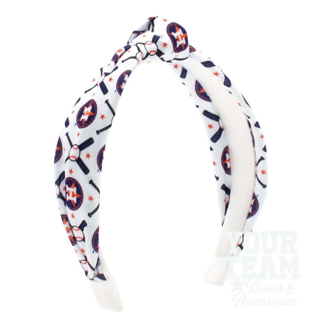 Houston Astros Logo Print Knot Headband - HOUSTON ASTROS