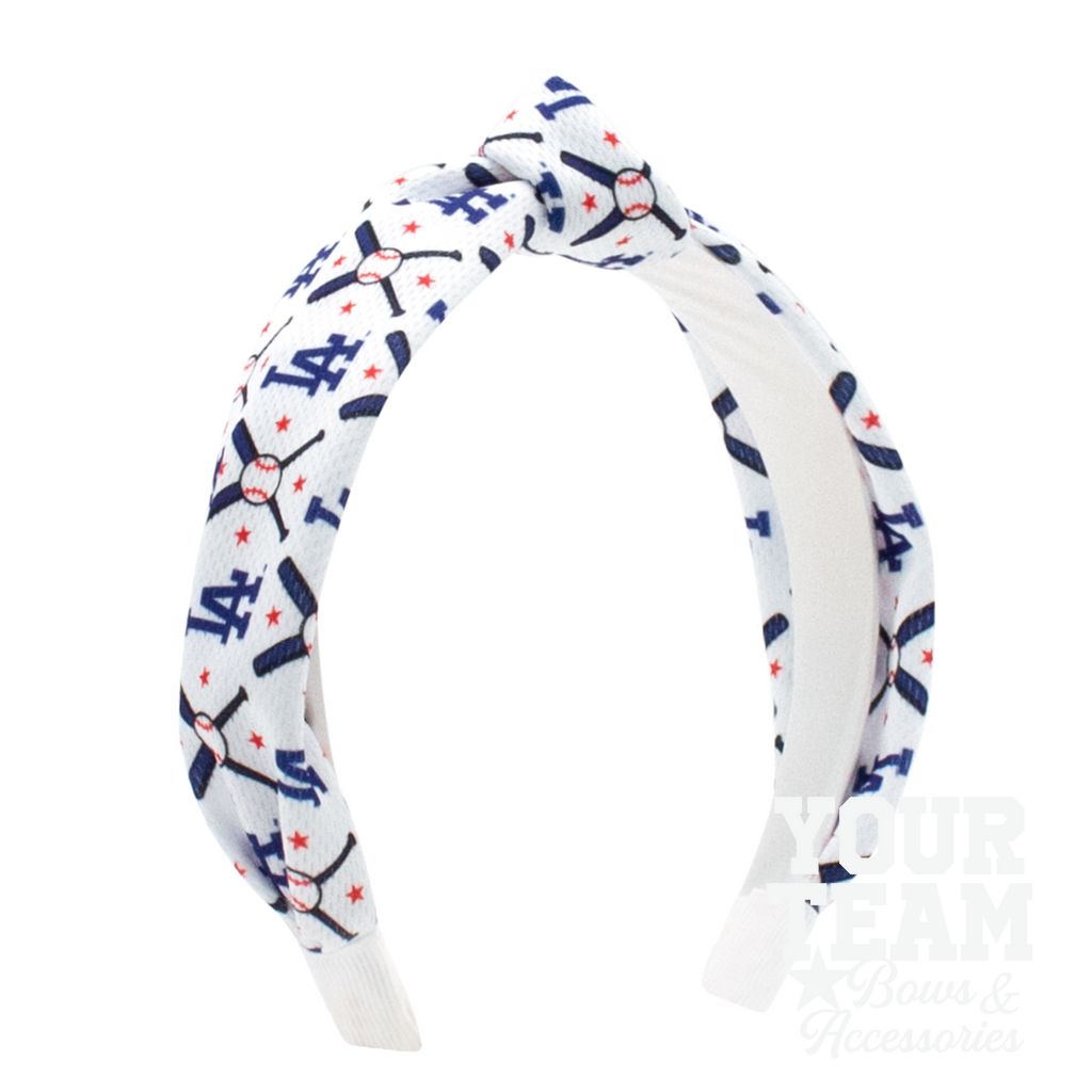 Los Angeles Dodgers Logo Print Knot Headband - LOS ANGELES DODGERS
