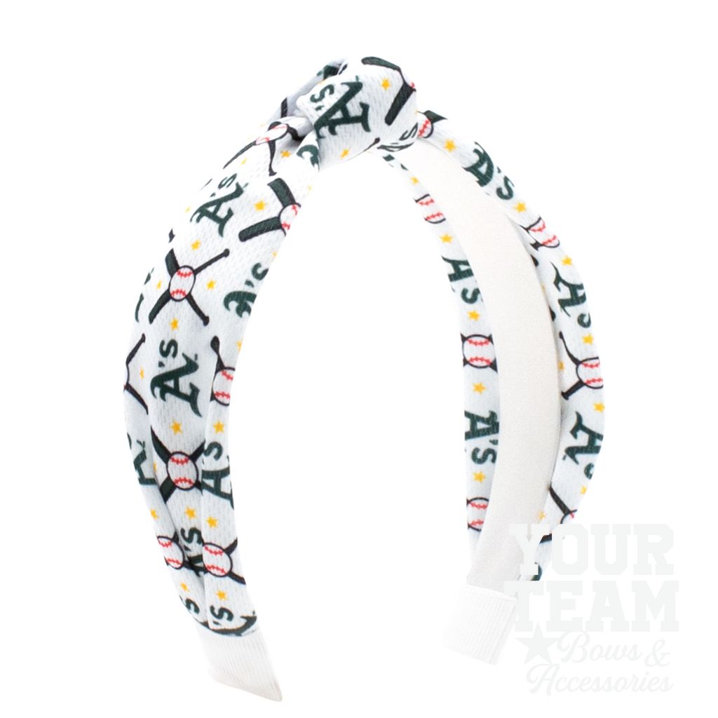 Oakland Athletics Logo Print Knot Headband - OAKLAND ATHLETICS