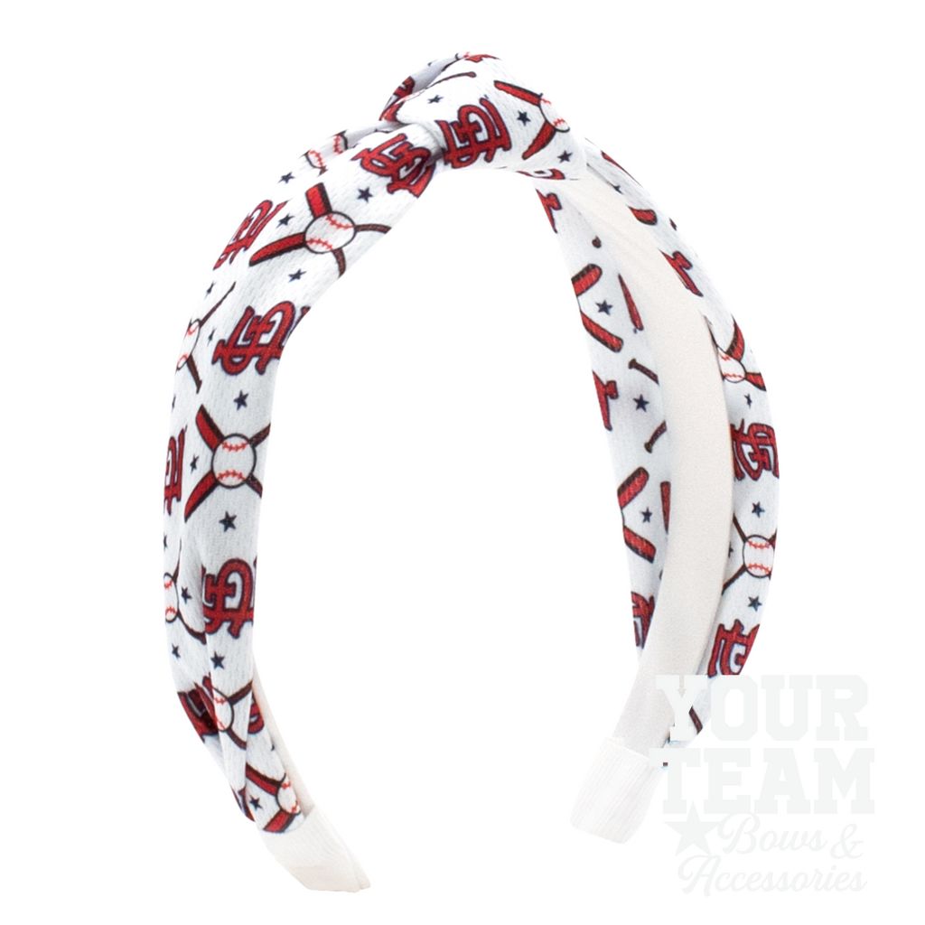St. Louis Cardinals Logo Print Knot Headband - ST. LOUIS CARDINALS