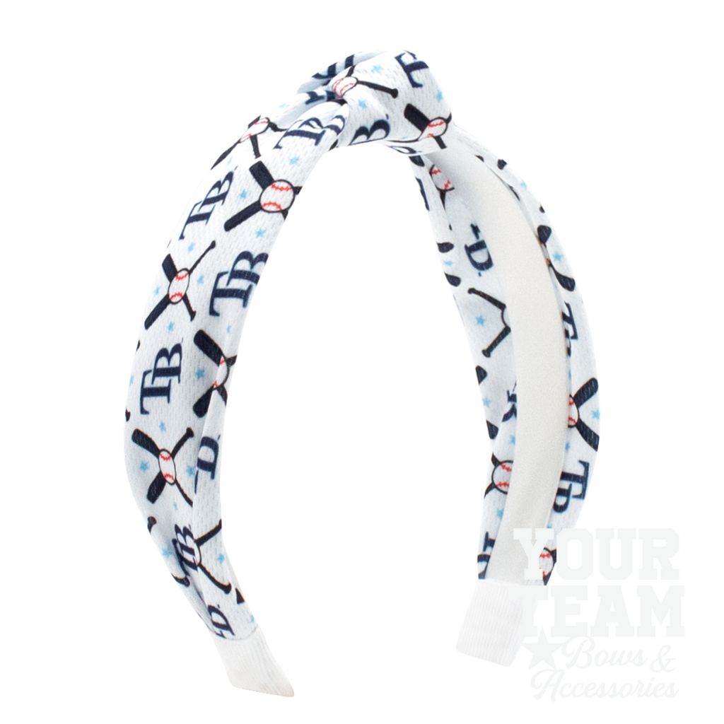 Tampa Bay Rays Logo Print Knot Headband - TAMPA BAY RAYS