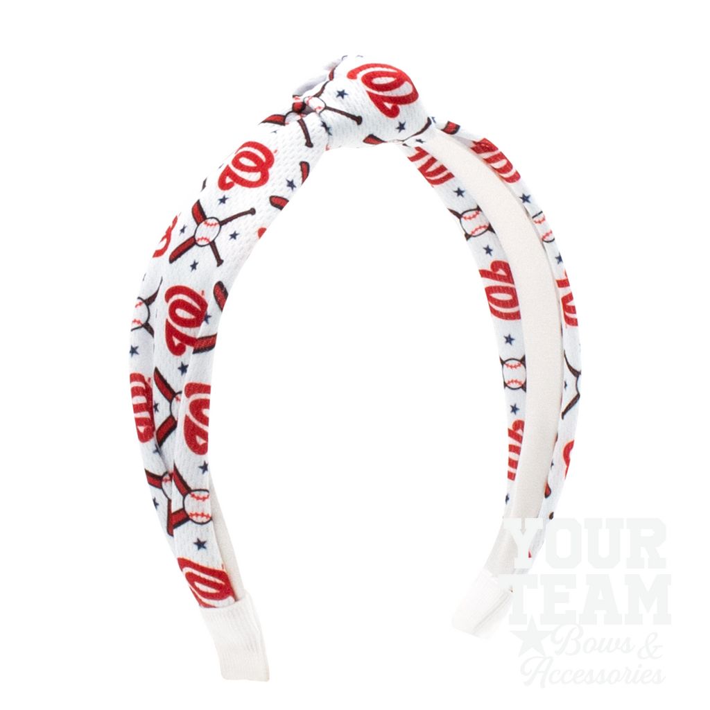 Washington Nationals Logo Print Knot Headband - WASHINGTON NATIONALS