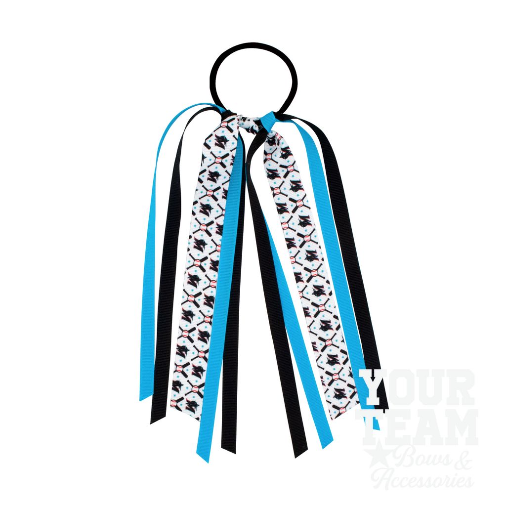 Miami Marlins Logo Print Streamer Pony - MIAMI MARLINS