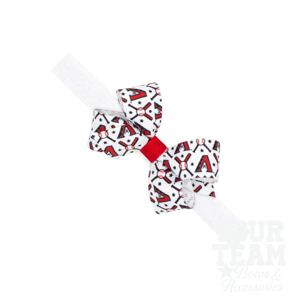 Mini Arizona Diamondbacks Logo Print Bow Baby Band - ARIZONA DIAMONDBACKS / ONE SIZE