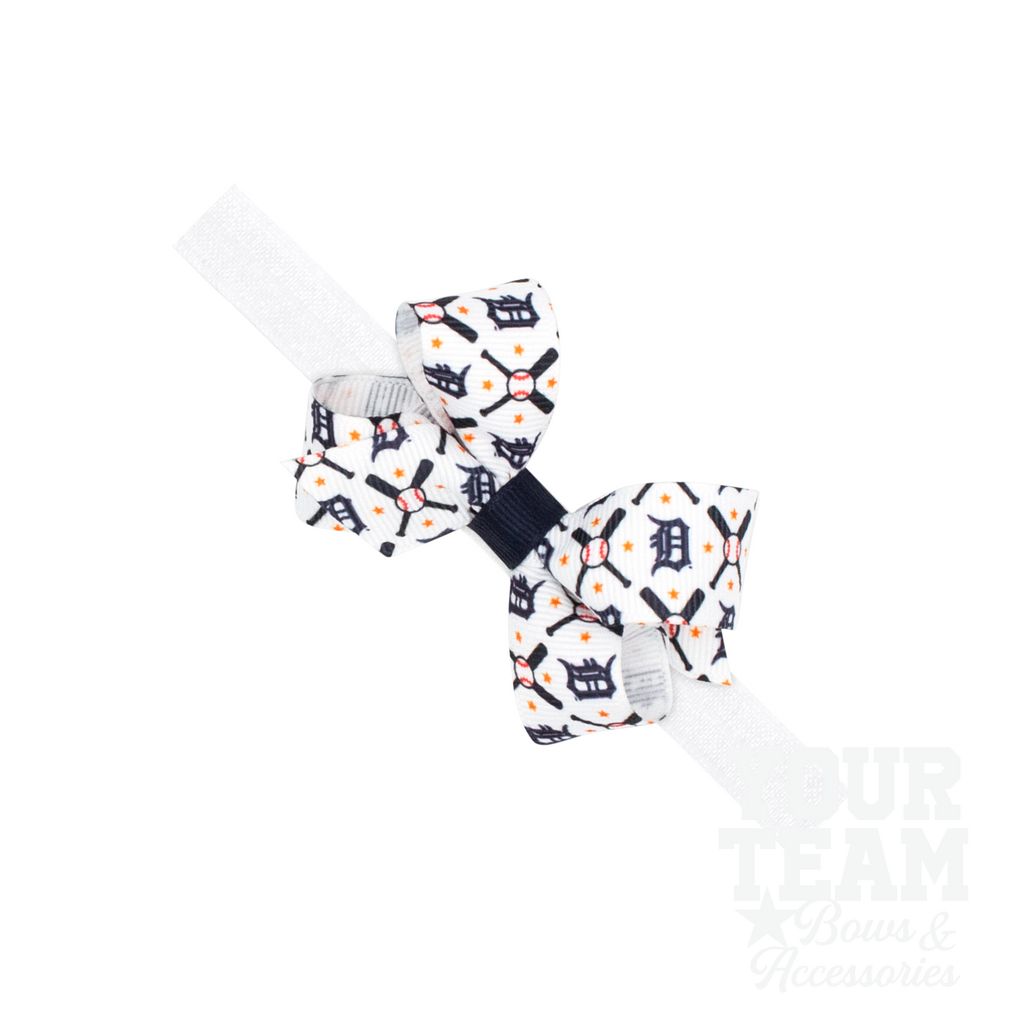 Mini Detroit Tigers Logo Print Bow Baby Band - DETROIT TIGERS / ONE SIZE