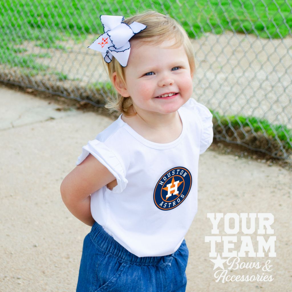 Medium Atlanta Braves Embroidered Moonstitch Hair Bow