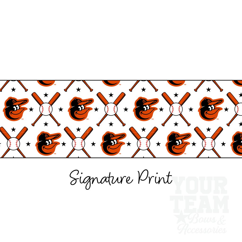 Baltimore Orioles Logo Print Knot Headband
