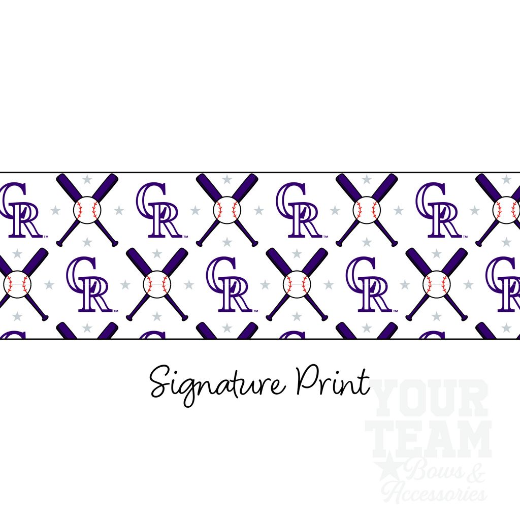 Colorado Rockies Logo Print Streamer Pony