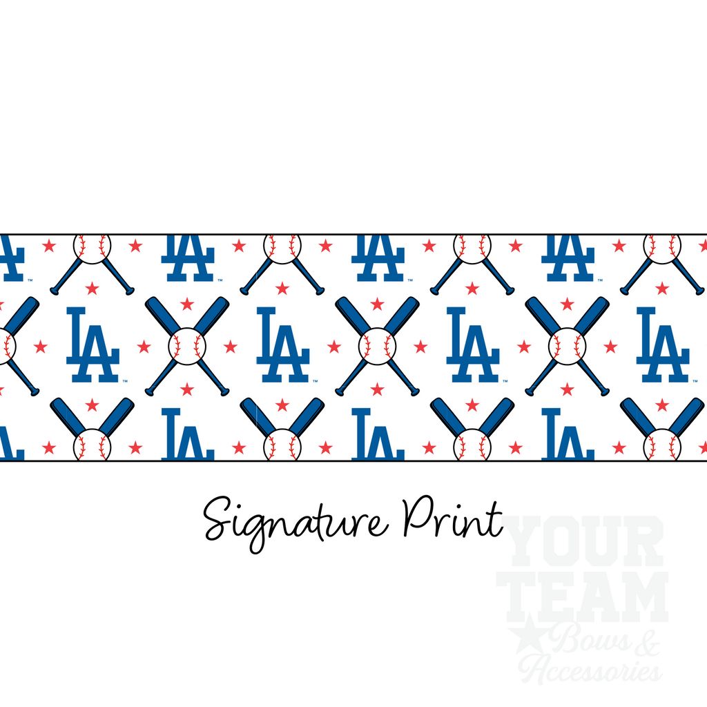 Los Angeles Dodgers Logo Print Knot Headband