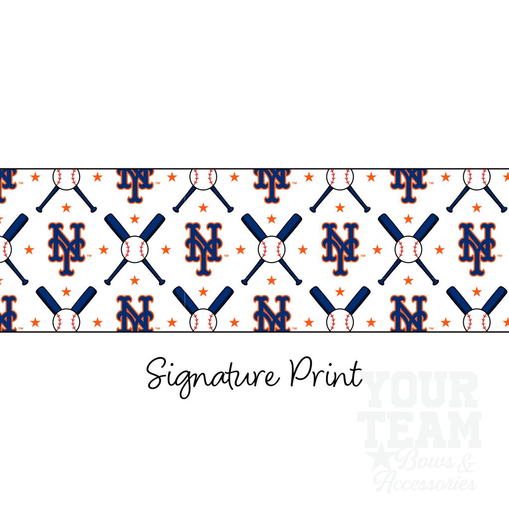 New York Mets Logo Print Knot Headband