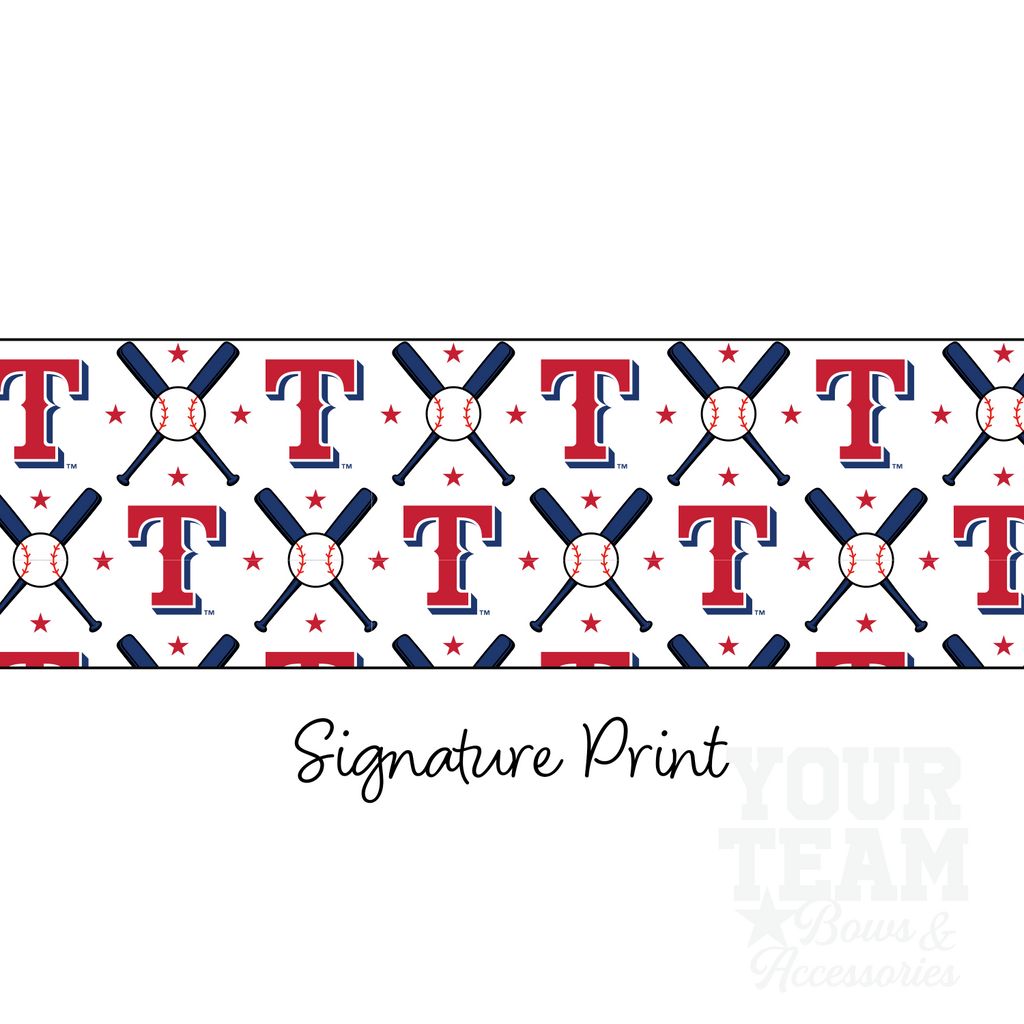 Texas Rangers Logo Print Knot Headband